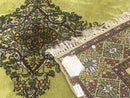 Moroccan Rug 6x8, Semi Open Field, Vintage, Lime Green, Wool Carpet