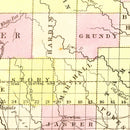 Vintage Map of Iowa 1855