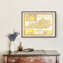 Vintage Map of Kentucky 1847