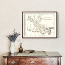 Vintage Map of Louisiana 1814
