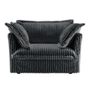 Set of 2 Slipcovered Armchairs,Deep Seat Accent Chair Set for Living Room, Reading Room, Bedroom and Working Spaces,Armchair Sets with Large Soft Pillows,Gray Corduroy Fabric