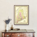 Vintage Map of Maine 1855