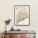 Vintage Map of Maine 1875