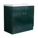 Contemporary Freestanding Bathroom Vanity With Resin Sink & Soft-Close Cabinet Doors