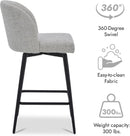 Counter Height Bar Stools Set of 3 26 Inch Seats 360 Swivel
