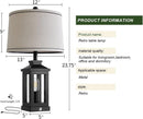 Retro Black Table Lamps Set With Touch Control And USB Ports