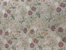 Aubusson Rug 9x12, Pink Beige Light Mauve, Handmade Allover Floral Roses, Wool Flatweave Carpet 9 x 12 ft, European French Design, Elegant