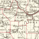 Vintage Map of Missouri 1855
