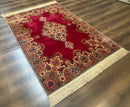 Karastan Rug 4x6 Red Medallion Kirman