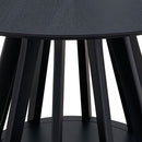 (1 Table+4 Chairs)Modern Dining Table Set of 5 pcs,Wooden Dining Table and Upholstered Chairs for Living Room,Round Kitchen Set with Sturdy Legs for Restaurant,Black