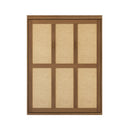 Full Size Solid Wood With Rattan Murphy Bed Cabinet Space-Saving Bed with 1 Side Cabinet Storage Shelf, Perfect for Guest Room, for Bed Room, Guest Room, Home Office, Walnut