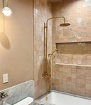 Unlacquered Brass Shower System With Tube Filler
