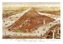 Vintage Map of New York City, New York 1884