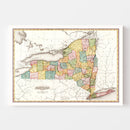 Vintage Map of New York 1819