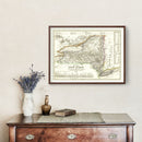 Vintage Map of New York 1844