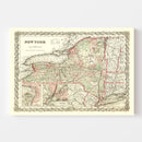 Vintage Map of New York 1855