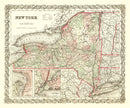 Vintage Map of New York 1855