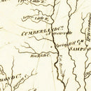 Vintage Map of North Carolina 1800