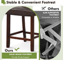 Bar Stool Set of 4 24.5 Inch Counter Height PVC Leather