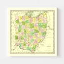 Vintage Map of Ohio 1836