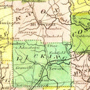 Vintage Map of Ohio 1836