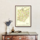 Vintage Map of Ohio 1838