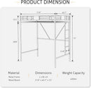 Twin Loft Bed With Ladder And Guard Rail In Rustic Style
