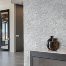 Carrara White Hexagon 11.75"x12" Honed Marble Mesh-Mounted Mosaic Tile 2" Hexagon-MSI Collection