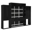 Queen Size Murphy Bed with Desk, Vanity and Cabinets, Espresso