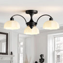 Milk Glass Sputnik Chandelier Adjustable Height Dimmable