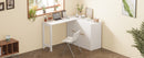 Twin Size Murphy Cabinet Bed with Adjustable Position Desk, Murphy Chest Dresser Bed with Foldable Cushion for Guest Room,Small Space, White