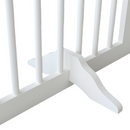 27.6' Height Tall Freestanding Pet Gate, 4 Panels Foldable Dog Gate, Solid Wood Folding Safety Fence Wooden Dog Gate with 2 pcs Support Feet Ideal for Stairs, Doorways, Halls, Kitchens, Heavy Duty Gat
