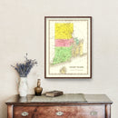 Vintage Map of Rhode Island 1838