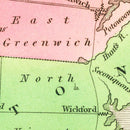 Vintage Map of Rhode Island 1838