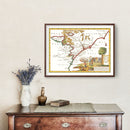 Vintage Map of South Carolina 1706