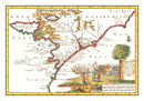 Vintage Map of South Carolina 1706