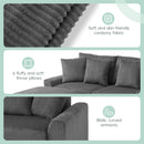 [VIDEO]144*64'' Corduroy Sectional Sofa with Bluetooth Speakers, U Shaped Couch with Console, USB Charger, Cup Holders, Storage, Ottoman, Deep and Wide Seat Cloud Sofa for Living Room&Apartment