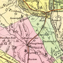 Vintage Map of South Carolina 1854