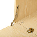 Furniture Style Multi-use Natural Cat Litter Box House with Flip-down Door, MDF & Metal, 31.4' x 15.7'
