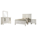 Sandy Beach 4-piece Eastern King Bedroom Set Cream White