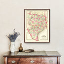 Vintage Map of Texas 1861