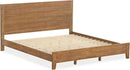 King Size Acacia Wood Platform Bed Frame With Headboard