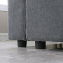 Modular Sectional Sofa, Convertible L Shaped Sofa Couch, Modular Sectionals with Ottomans, 6 Seat Sofa Couch with Reversible Chaise for Living Room. Chenille Grey