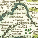 Vintage Map of Virginia 1630