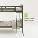 Olive Twin Over Twin Bunk Bed Converts To Two Beds