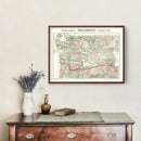 Vintage Map of Washington 1889