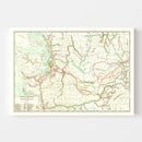 Vintage Railroad Map of Washington 1910