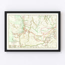 Vintage Railroad Map of Washington 1910