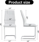 White Faux Leather Dining Chairs Four Pack Chrome Finish