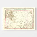 Vintage Map of Wyoming 1880